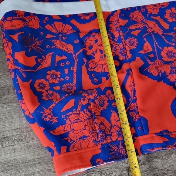 Carven Printed Mini Skirt-BLUE/RED-36 - Picture 3 of 6